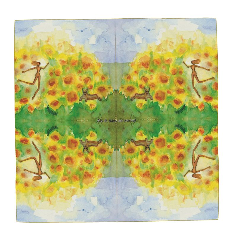 AQ302. Als ik dans en wervel. Silk Scarf Wrap or Shawl. Size: S..