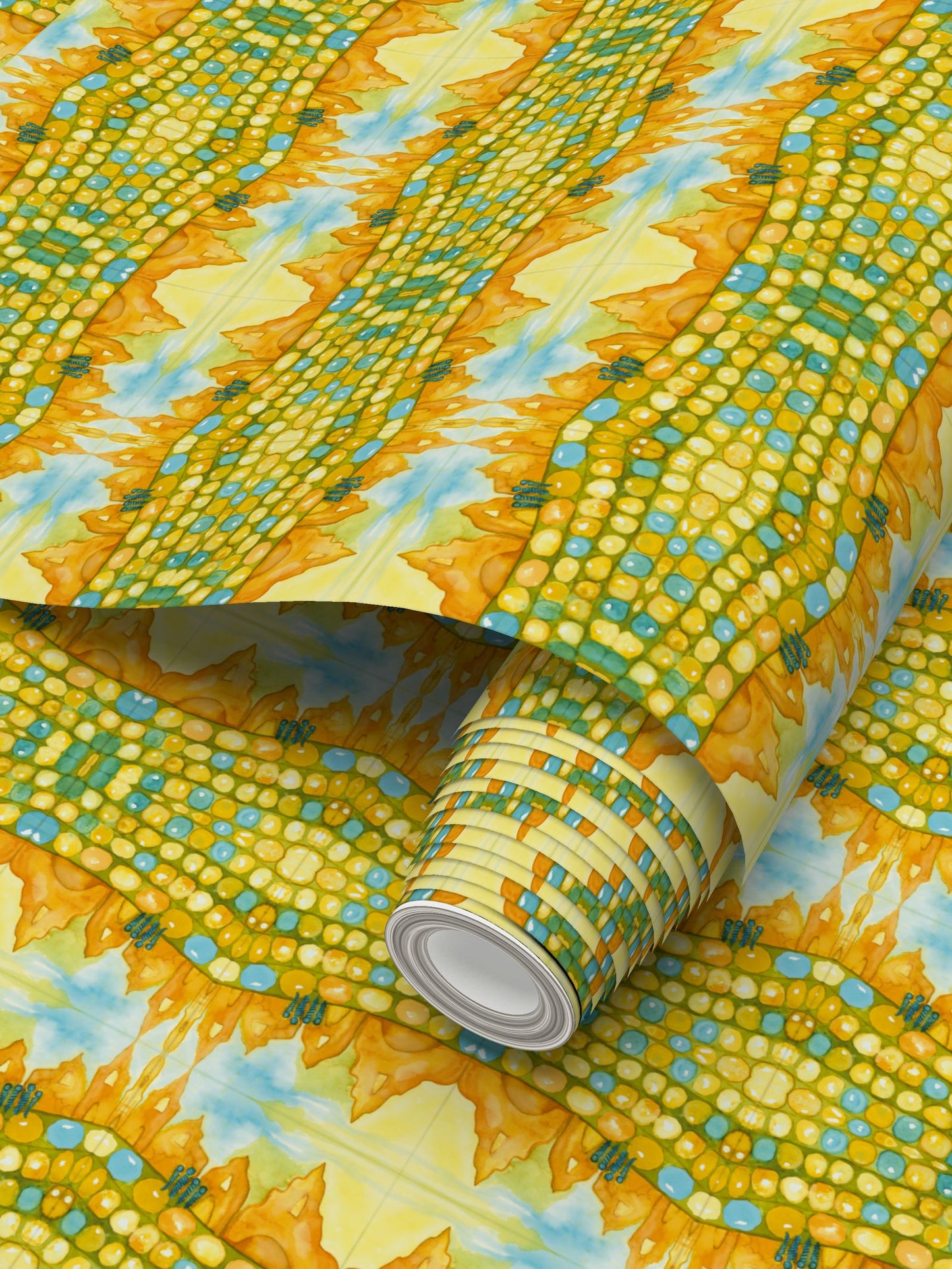 AQP535. Zandkastelen bouwen. Repeat Pattern Wallpaper.