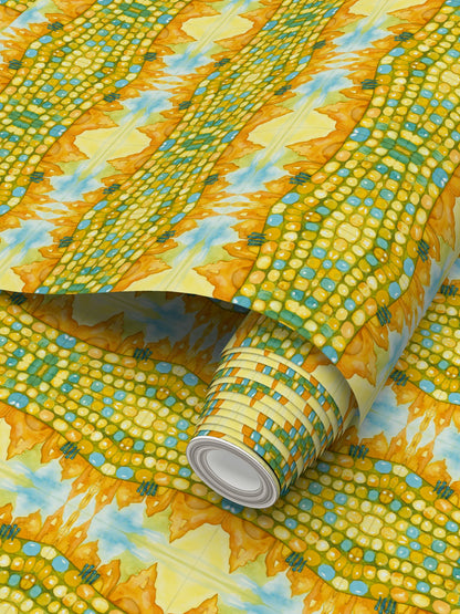 AQP535. Zandkastelen bouwen. Repeat Pattern Wallpaper.
