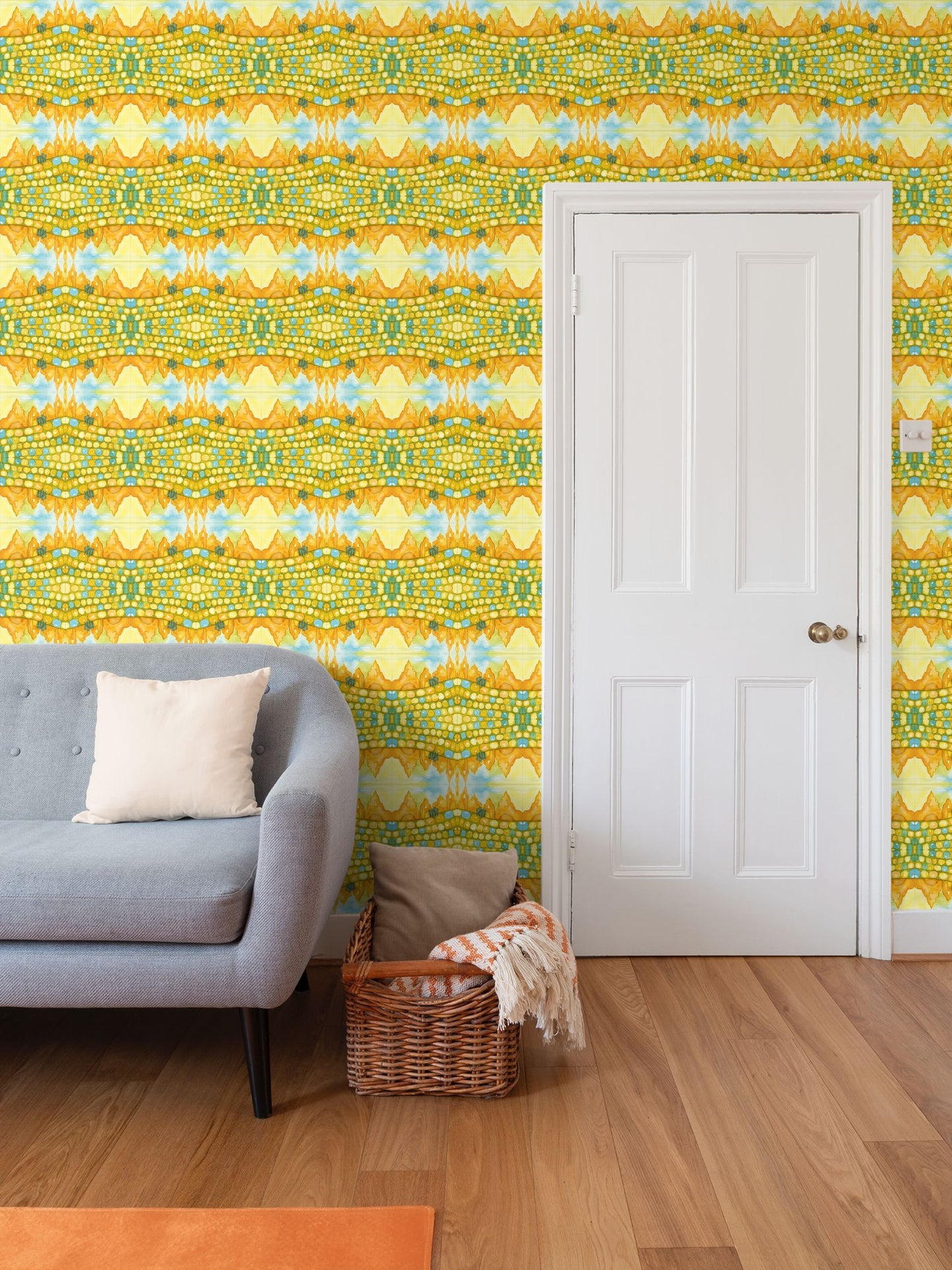 AQP535. Zandkastelen bouwen. Repeat Pattern Wallpaper.