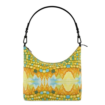 AQP535. Square Hobo Bag: Zandkastelen bouwen.
