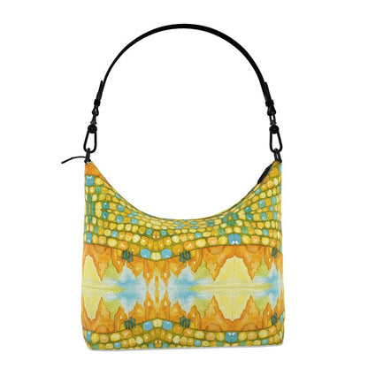 AQP535. Square Hobo Bag: Zandkastelen bouwen.