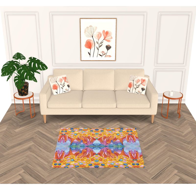 AQ312. Een bijzondere sterrenhemel. Rugs Vloerkleed. 128x150 cm.