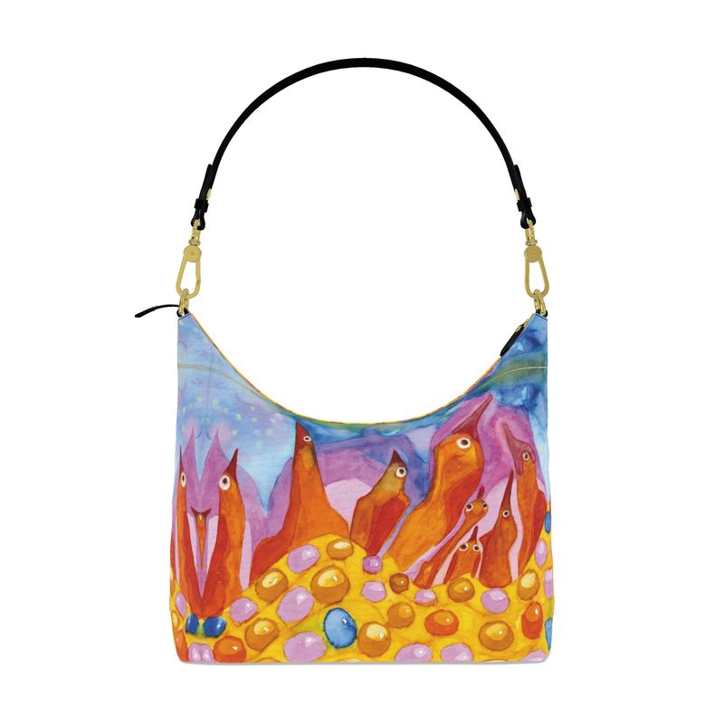AQ312. Square Hobo Bag: Een bijzondere sterrenhemel.