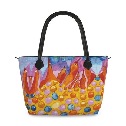 AQ312. Zip Top Handbag: Een bijzondere sterrenhemel.