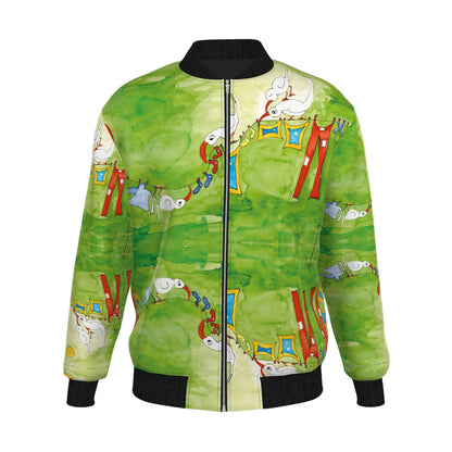AQP412. Heren Bomber Jacket.1: Wasdag.