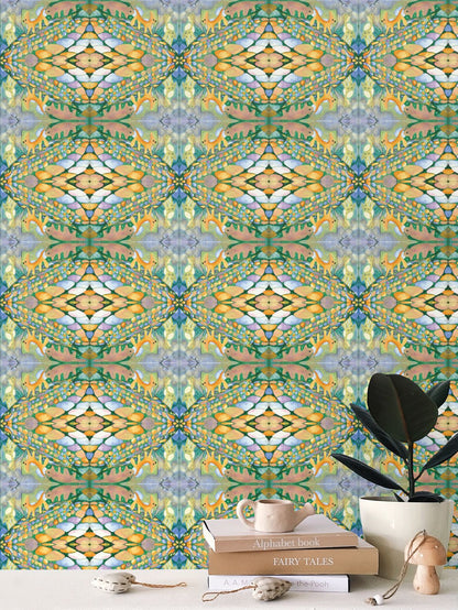 AQ330. Waar de vogel vloog. Repeat Pattern Wallpaper.