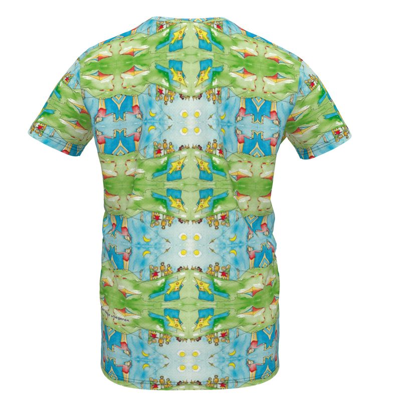 AQP417. No.3. Girls Pr.T-Shirt.Jersey met tekst: Vliegeren.