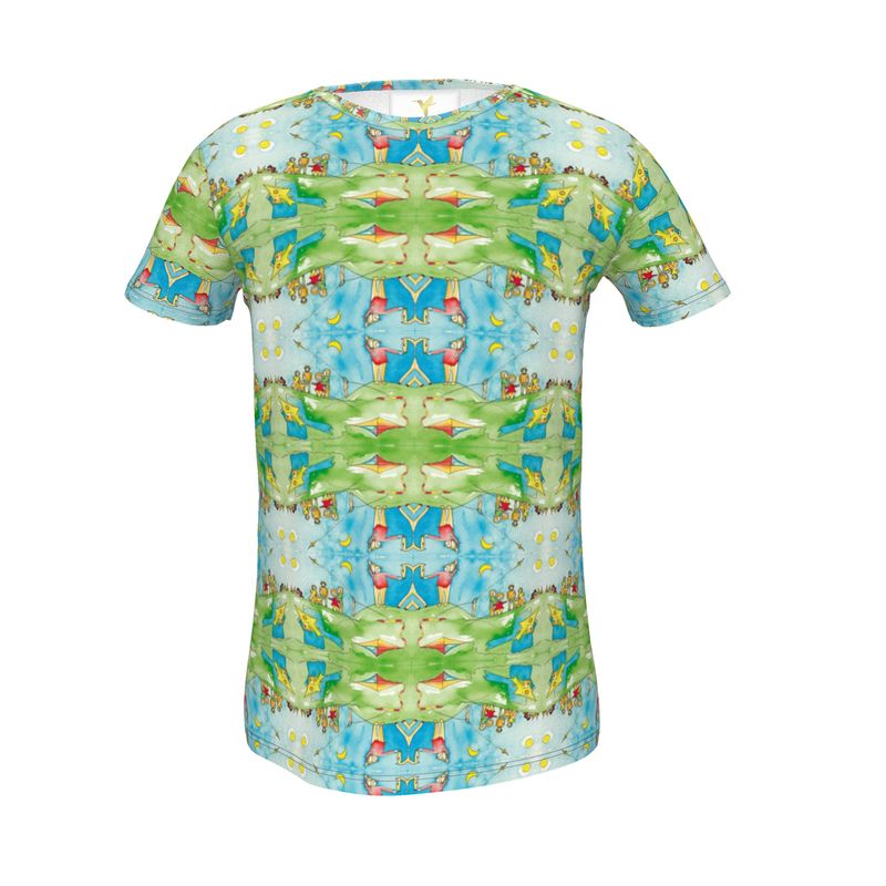 AQP417. No.2. Girls Pr. T-Shirt Zachte Jersey: Vliegeren.