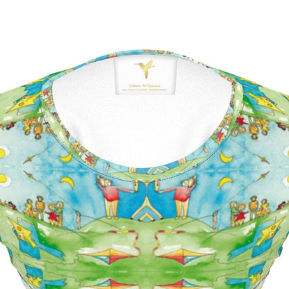 AQP417. No.2. Girls Pr. T-Shirt Zachte Jersey: Vliegeren.