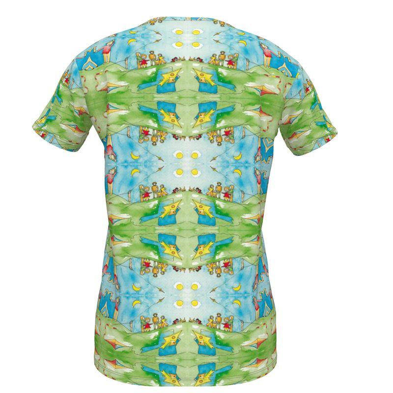 AQP417. No.1. Girls Pr. T.Shirt. Zachte Jersey: Vliegeren