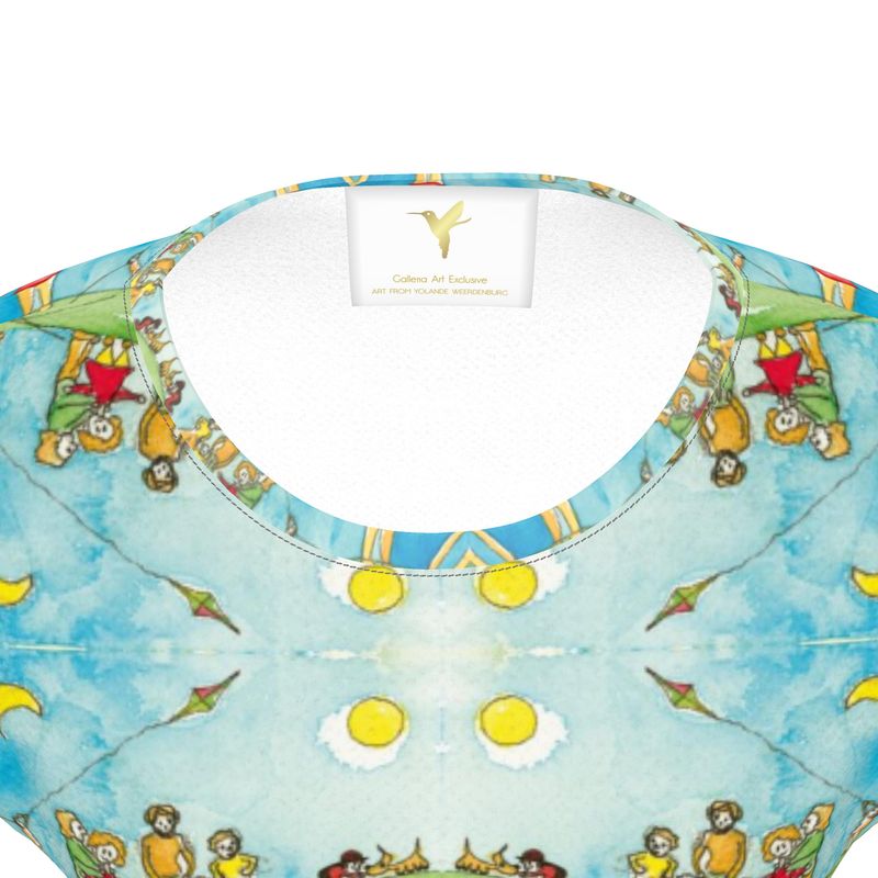 AQP417. No.1. Girls Pr. T.Shirt. Zachte Jersey: Vliegeren