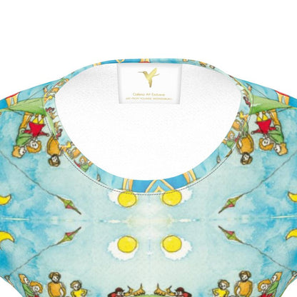 AQP417. No.1. Girls Pr. T.Shirt. Zachte Jersey: Vliegeren