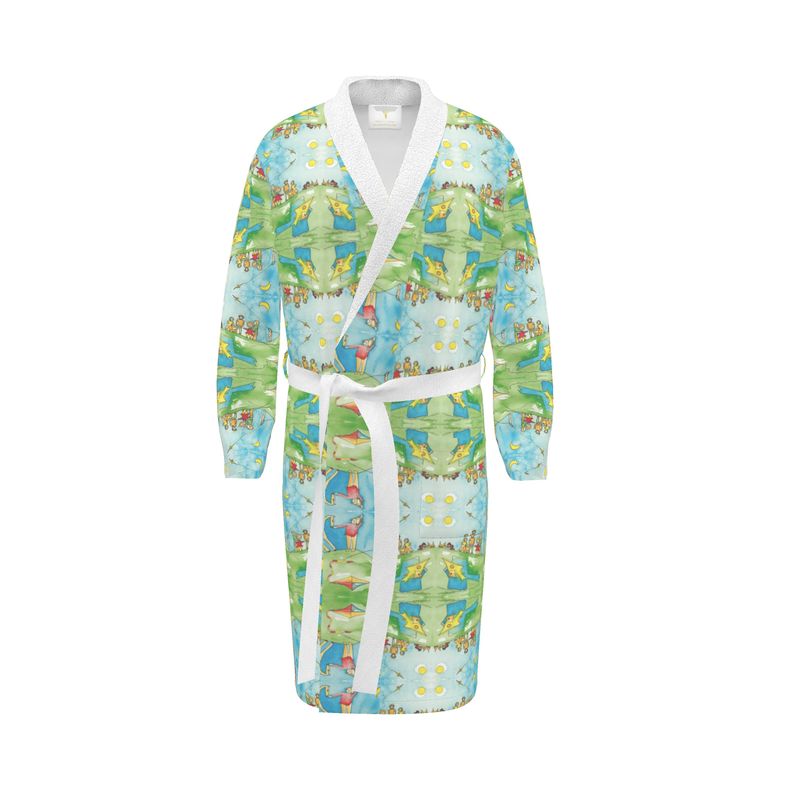 AQP417. Dressing Gown. Maat:M. Een dagje vliegeren.