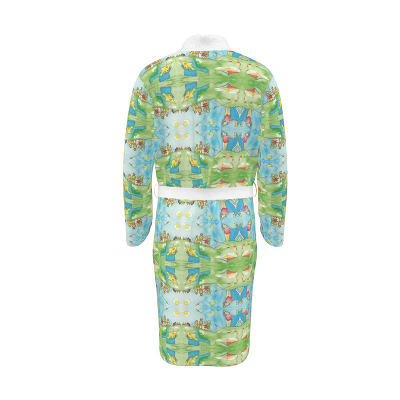 AQP417. Dressing Gown. Maat:M. Een dagje vliegeren.