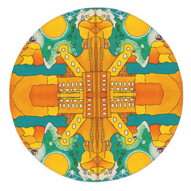 OK319. Ollie. Tafelkleed. 140x140.Rond.