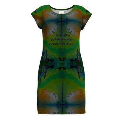OK294. Dames Tuniek TShirt. M. Met tekst.