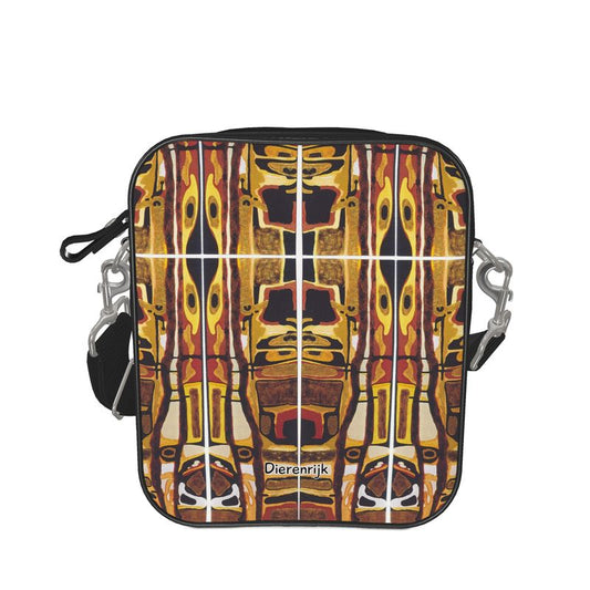 A5. Grote Shoulder Bag Nappaleer: Dierenrijk.