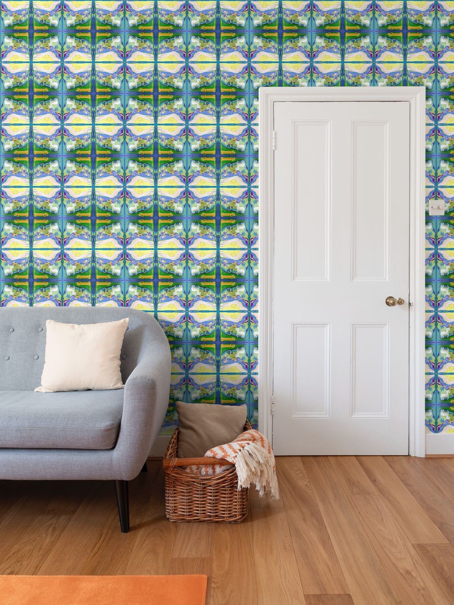 OK313. Wallpaper. Repeat Pattern. Midden in de Zomer.
