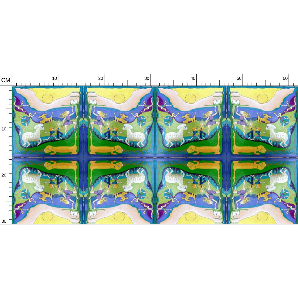 OK313. Wallpaper. Repeat Pattern. Midden in de Zomer.
