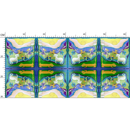 OK313. Wallpaper. Repeat Pattern. Midden in de Zomer.