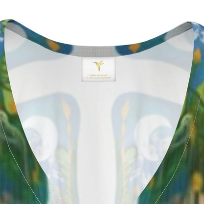OG134. Silk Georgette Kaftan: Zen.