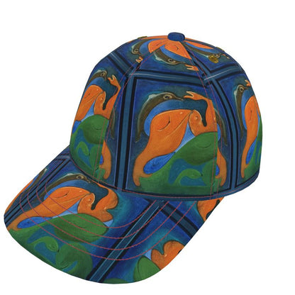 OK265. Baseball Cap.no.1: Visjes en Dolfijnen.