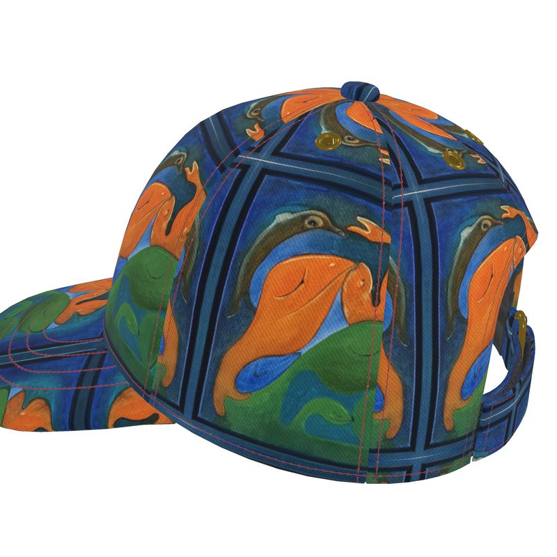 OK265. Baseball Cap.no.1: Visjes en Dolfijnen.