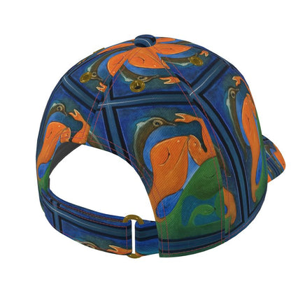 OK265. Baseball Cap.no.1: Visjes en Dolfijnen.