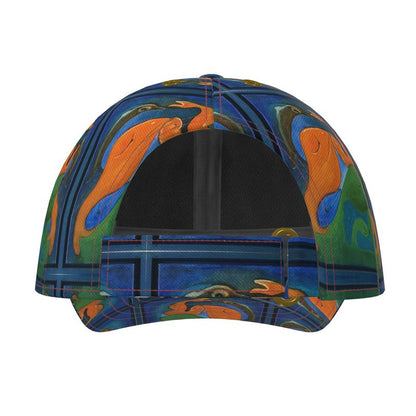 OK265. Baseball Cap.no.1: Visjes en Dolfijnen.