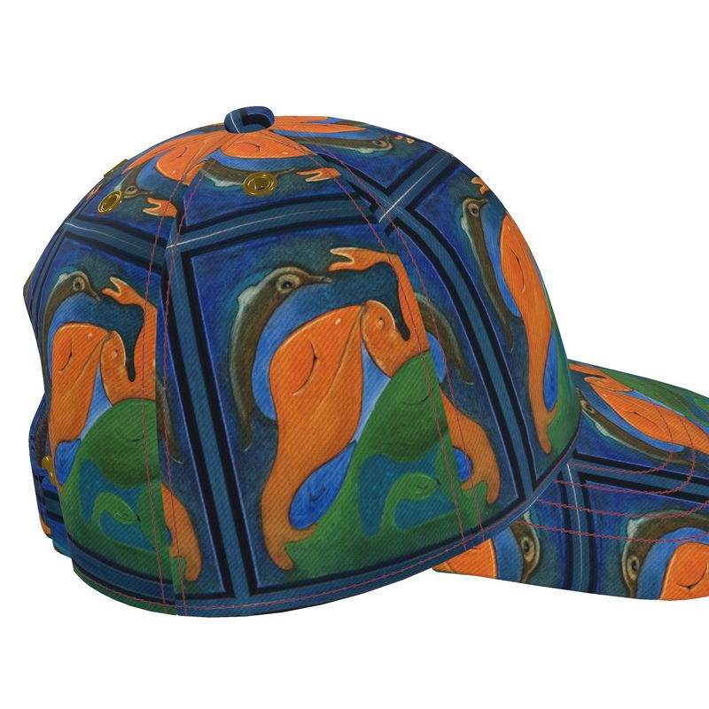 OK265. Baseball Cap.no.1: Visjes en Dolfijnen.