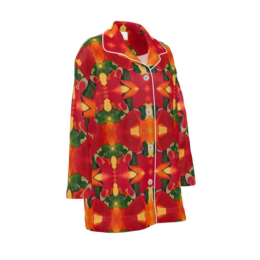 OG130. Luxe Pyjamashirt Dames: Nieuw Leven. ID:3069.