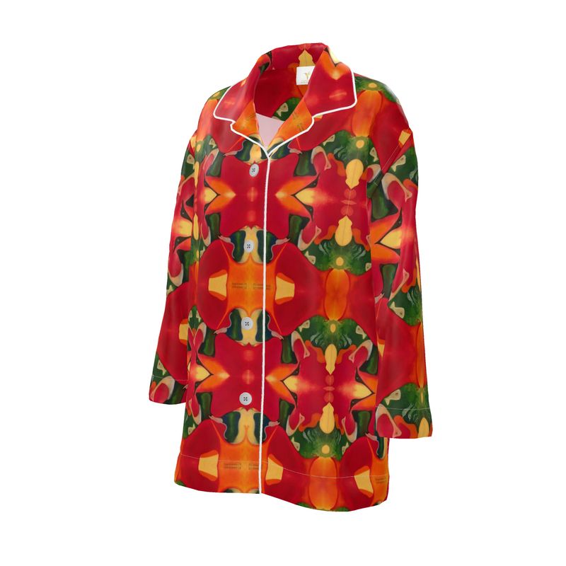 OG130. Luxe Pyjamashirt Dames: Nieuw Leven. ID:3069.