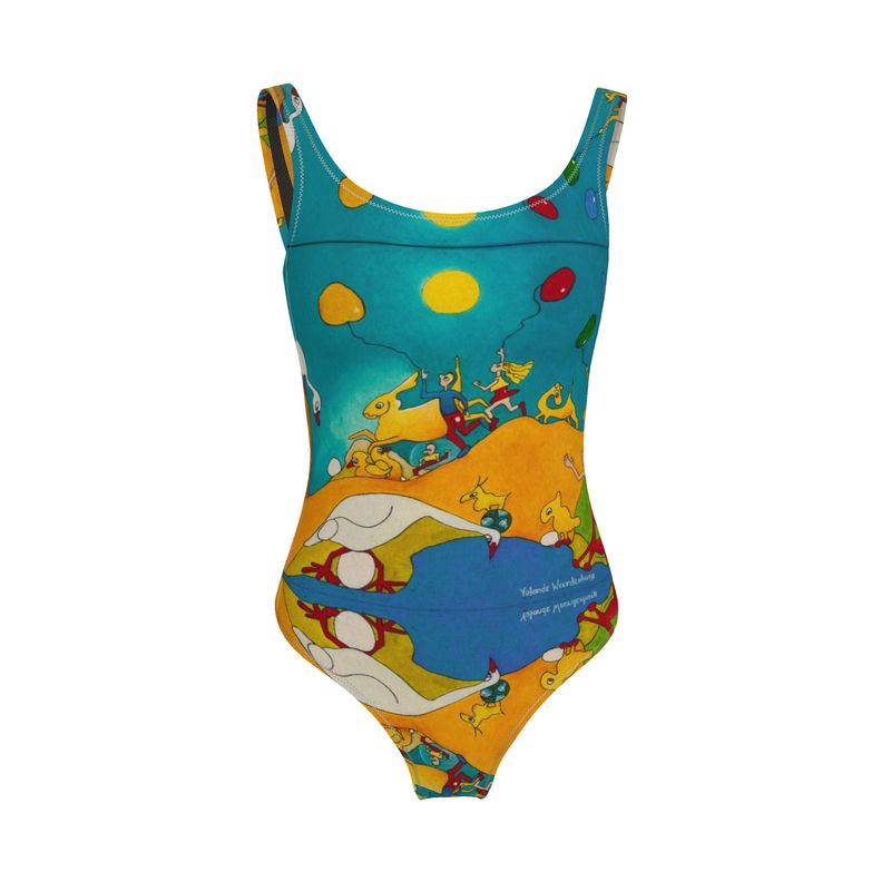 OK214. Swimsuit. Badpak: Ballonnenoptocht . ID: 1669.