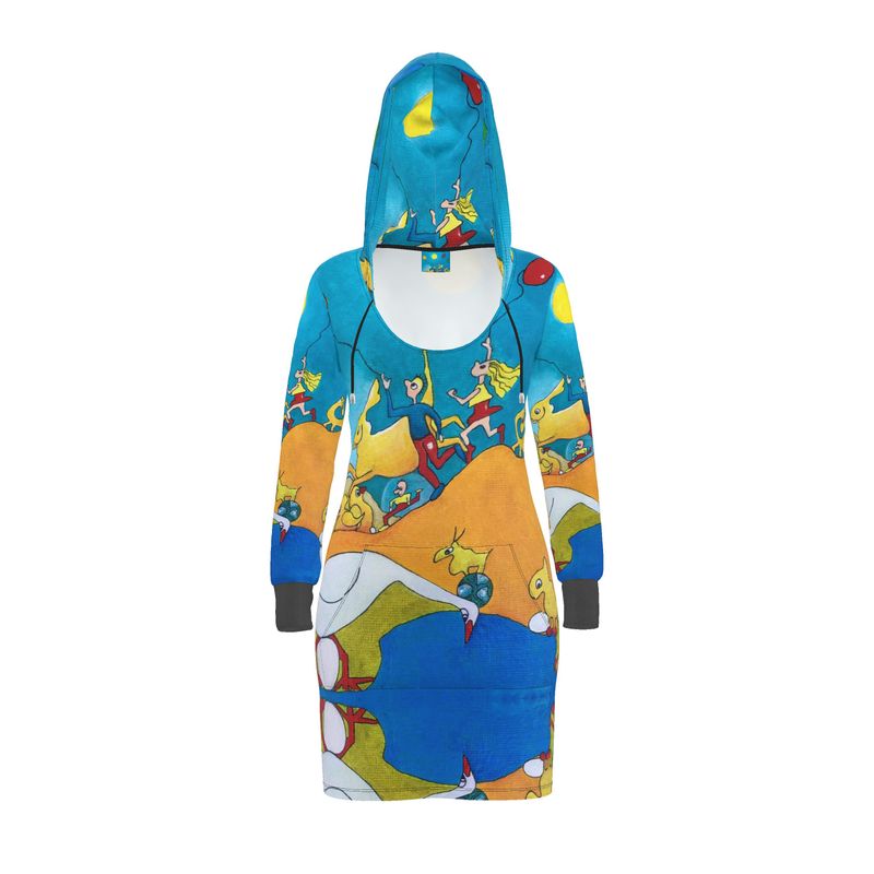 OK214. Hoodie Jurk: Ballonnenoptocht. ID:2841.