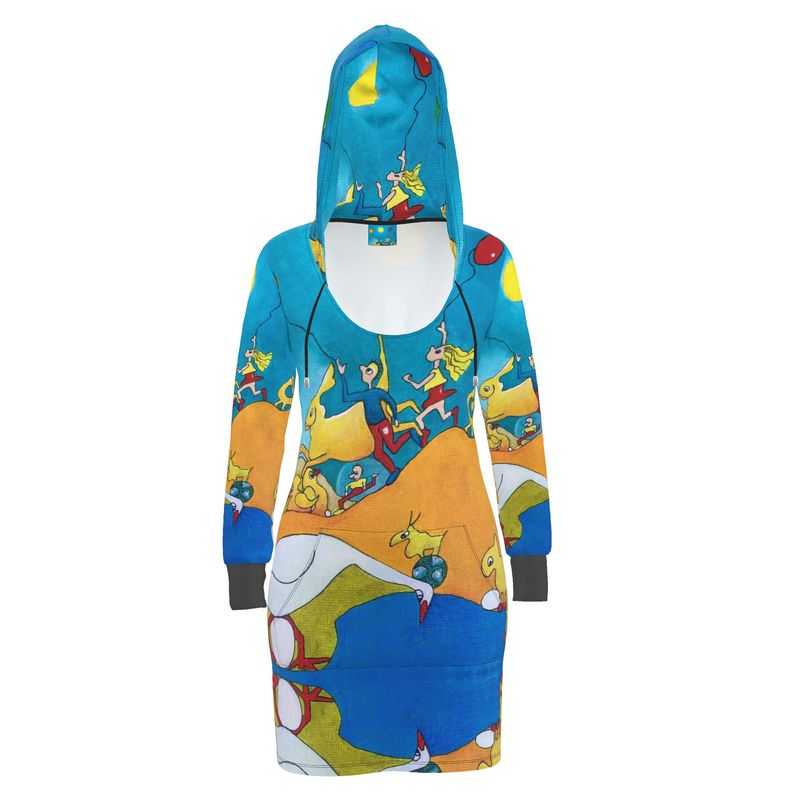 OK214. Hoodie Jurk: Ballonnenoptocht. ID:2841.
