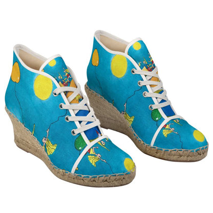 OK214. Dames Espadrilles Sleehak. Ballonnenoptocht. ID:2798.