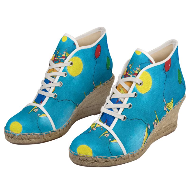 OK214. Dames Espadrilles Sleehak. Ballonnenoptocht. ID:2798.