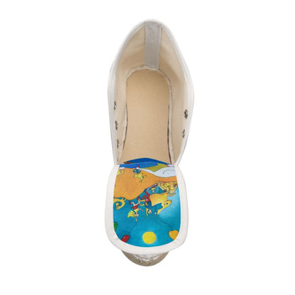 OK214. Dames Espadrilles Sleehak. Ballonnenoptocht. ID:2798.