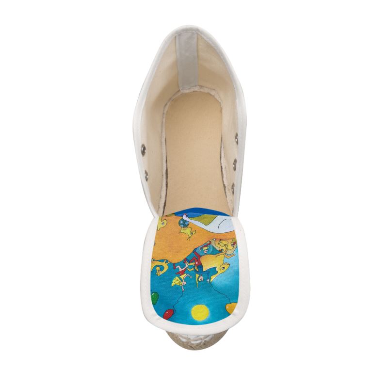 OK214. Dames Espadrilles Sleehak. Ballonnenoptocht. ID:2798.