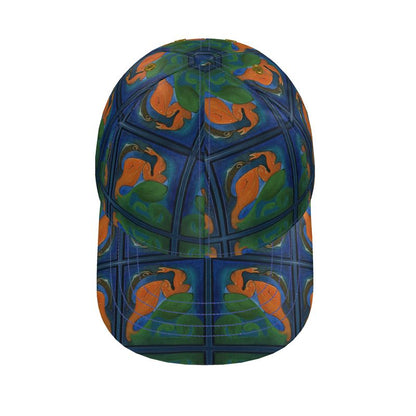 OK 265. Silk Baseball Cap No.2: Visjes en dolfijnen