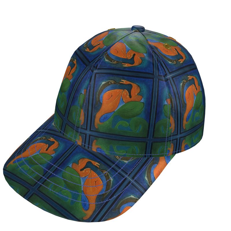 OK 265. Silk Baseball Cap No.2: Visjes en dolfijnen