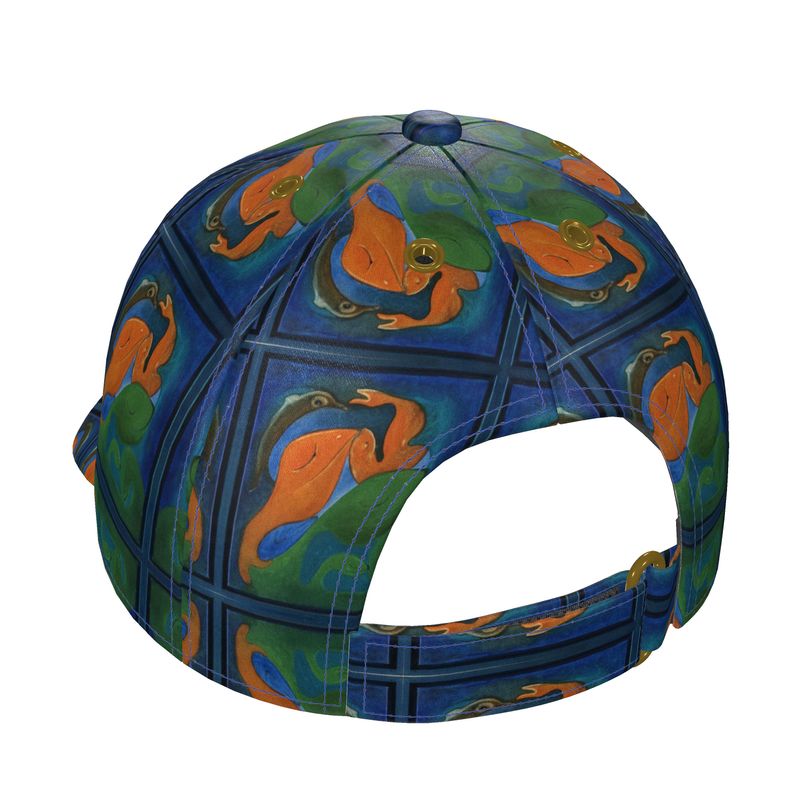 OK 265. Silk Baseball Cap No.2: Visjes en dolfijnen