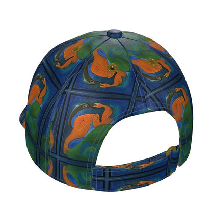 OK 265. Silk Baseball Cap No.2: Visjes en dolfijnen