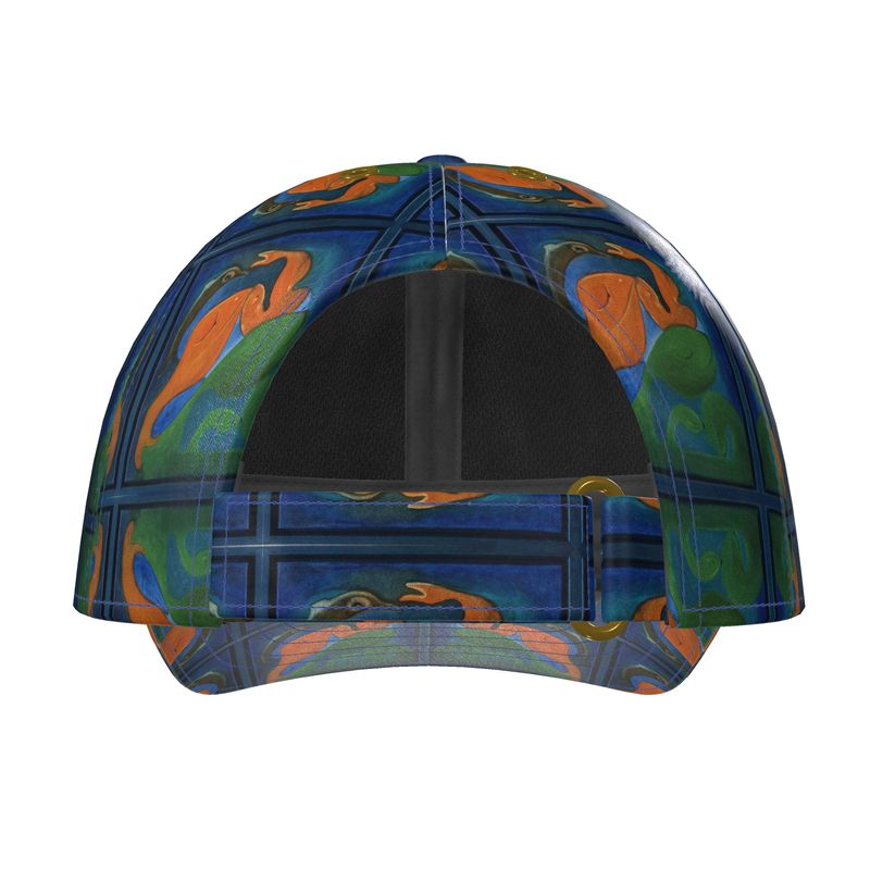OK 265. Silk Baseball Cap No.2: Visjes en dolfijnen