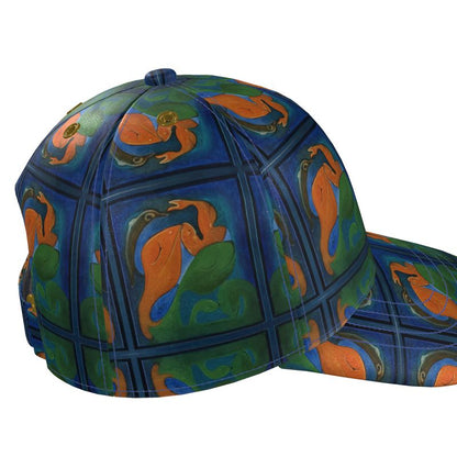 OK 265. Silk Baseball Cap No.2: Visjes en dolfijnen