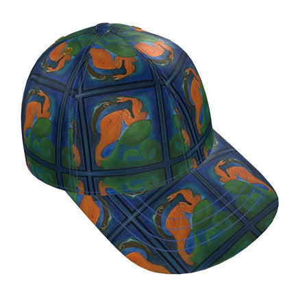 OK 265. Silk Baseball Cap No.2: Visjes en dolfijnen