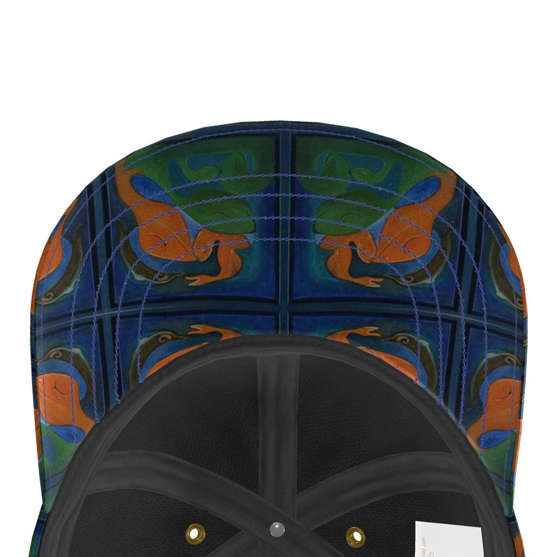 OK 265. Silk Baseball Cap No.2: Visjes en dolfijnen