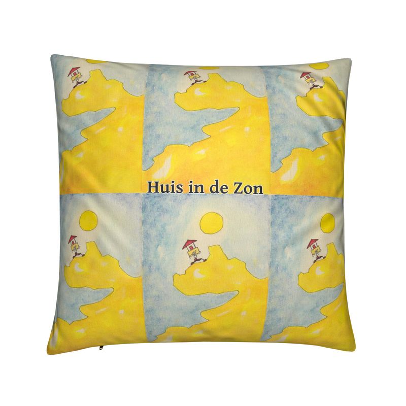 AQP562. Groot Zacht Kussen: Huis in de Zon. ID:30.