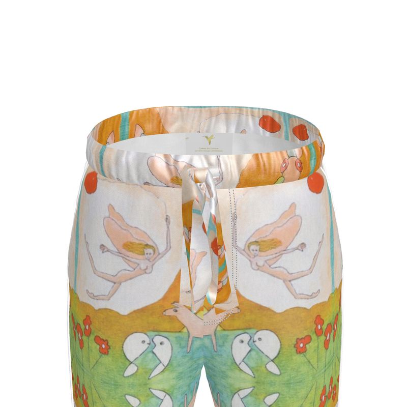 OK322. Luxe Pyjamabroek Dames: Womens Luxury Pyama Trousers: ID: 3070